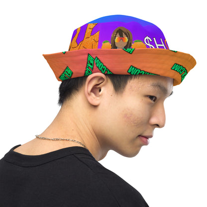 Hex Orange/Hex.com Reversible Bucket Hat